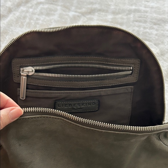 Leibeskind Berlin Olive Leather Double Strap Satchel Shoulder Bag, Large - Picture 12 of 15